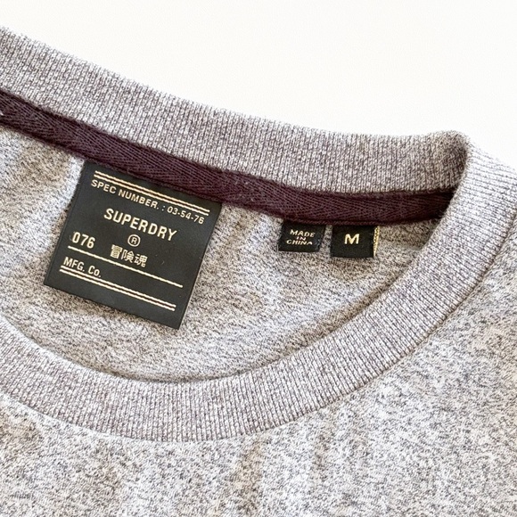 Superdry Mens Military Long Sleeve Tee Size M - Picture 6 of 10